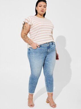 Torrid Feel The Fit Super Soft Jegging 18T Tall Mid Rise Y2K Curvy Plus Size